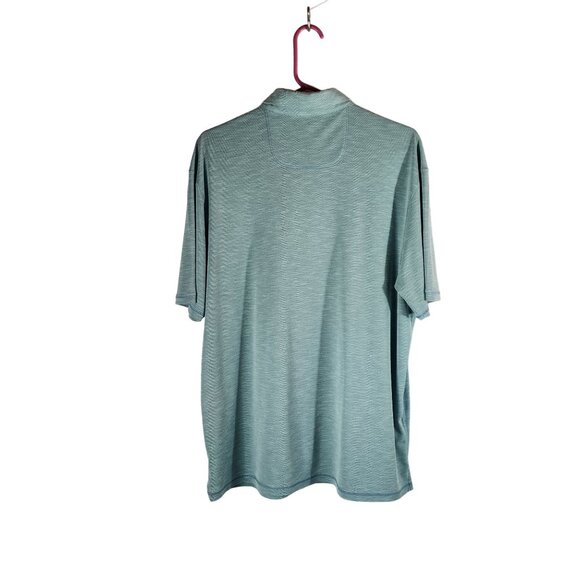 Tommy Bahama Mens Polo Shirt Size L Short Sleeve Button-Up Green - Picture 2 of 13